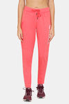 Rosaline Easy Movement Cotton Track Pants - Rose Of Sharon — thumbnail 2
